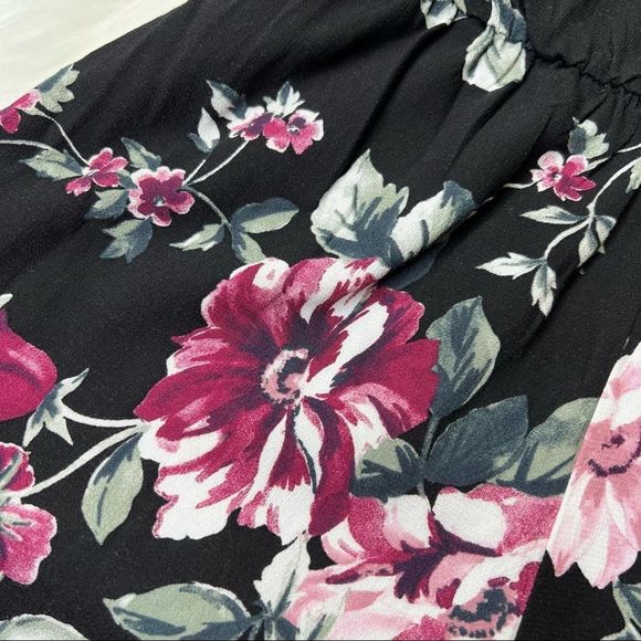 LA HEARTS Long Sleeve Floral Romper Lace-up Back XS - Picture 8 of 9